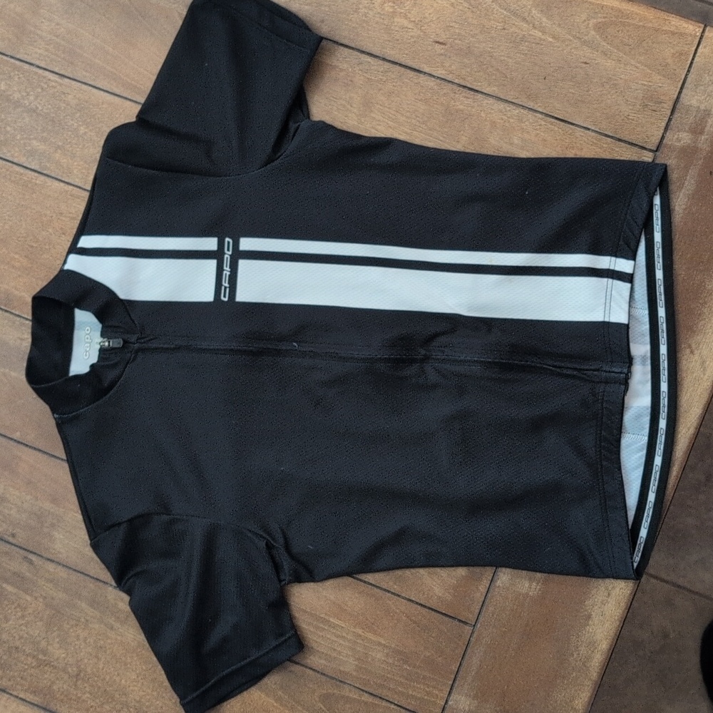 Capo Black and White Men's Cycling Shirt